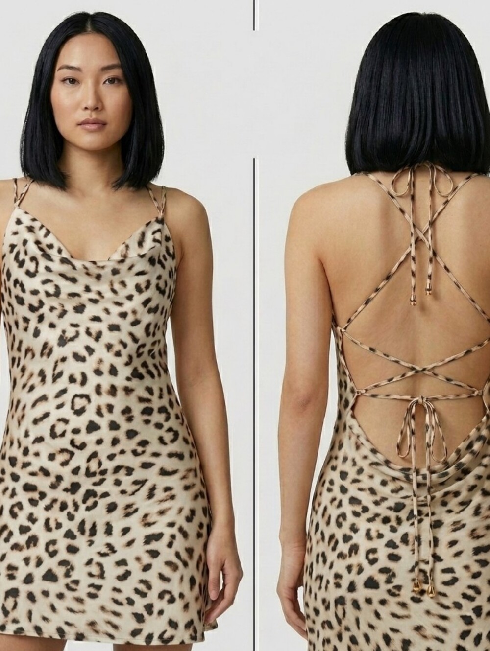 Nwt Jagger & Stone Cowl Neck Mini Dress – Open Strappy Back Princess Polly Sz 4